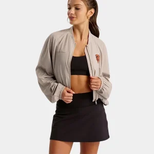 Womens-lululemon-Downtown-Tan-Chicago-Bears-Breezily-Full-Zip-Bomber-Jacket