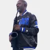 Mike Phillips Detroit Lions Black Satin Jacket