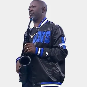 Mike Phillips Detroit Lions Black Satin Jacket