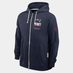 Mens-Nike-Navy-New-England-Patriots-Sideline-Standard-Issue-Quarterback-Scramble-Dri-FIT-Full-Zip-Hoodie.