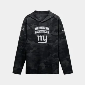 New York Giants 2026 Salute to Service Hooded Long Sleeve Shirt