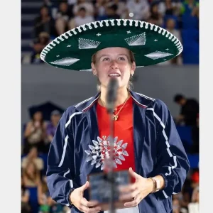 Peyton Stearns WTA 500 Guadalajara Open 2026 Blue Jacket