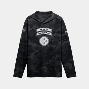 Pittsburgh Steelers 2026 Salute to Service Hooded Long Sleeve Shirt