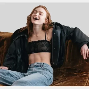 Sadie-Sink-Calvin-Klein-Fall-Winter-2026-Leather-Jacket