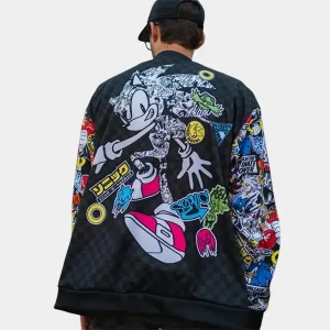 Sega-x-Sonic-Sticker-Bomb-Bomber-Jacket-in-Black