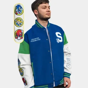 Sonic the Hedgehog 35th Anniversary Varsity Jacket