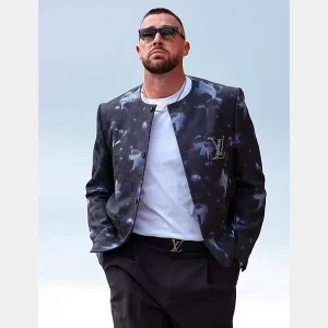 NFL-Kansas-City-Chiefs-Travis-Kelce-Louis-Vuitton-Embellished-Collarless-Tie-Dye-Jacket.