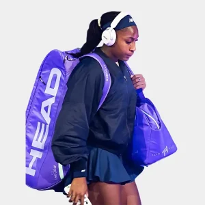 US-Open-2026-Coco-Gauff-Black-Satin-Bomber-Jacket.