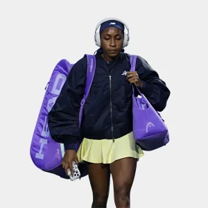 US Open 2026 Coco Gauff Black Bomber Jacket