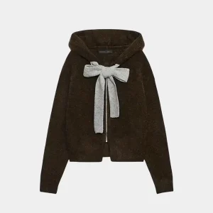 Zara Bow Hoodie Cardigan
