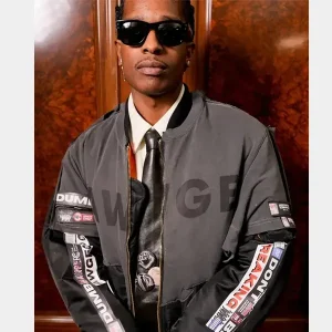 ASAP Rocky Paris Fashion Week Show Bomber Jacket