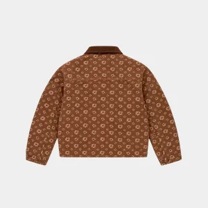 Denim-Tears-Jacquard-Monogram-Wreath-Workwear-Jacket-in-Brown