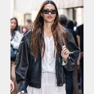Milan Fashion Week Amelia Amelia Gray Hamlin Leather Jacket
