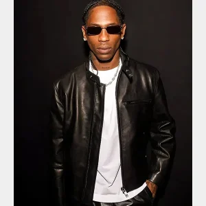 Milan Fashion Week Travis Scott Leather Jacket
