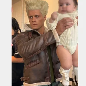 Street-Fighter-Cody-Rhodes-UFC-332-Brown-Leather-Jacket.