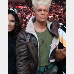 Street Fighter Cody Rhodes UFC 332 Brown Leather Jacket